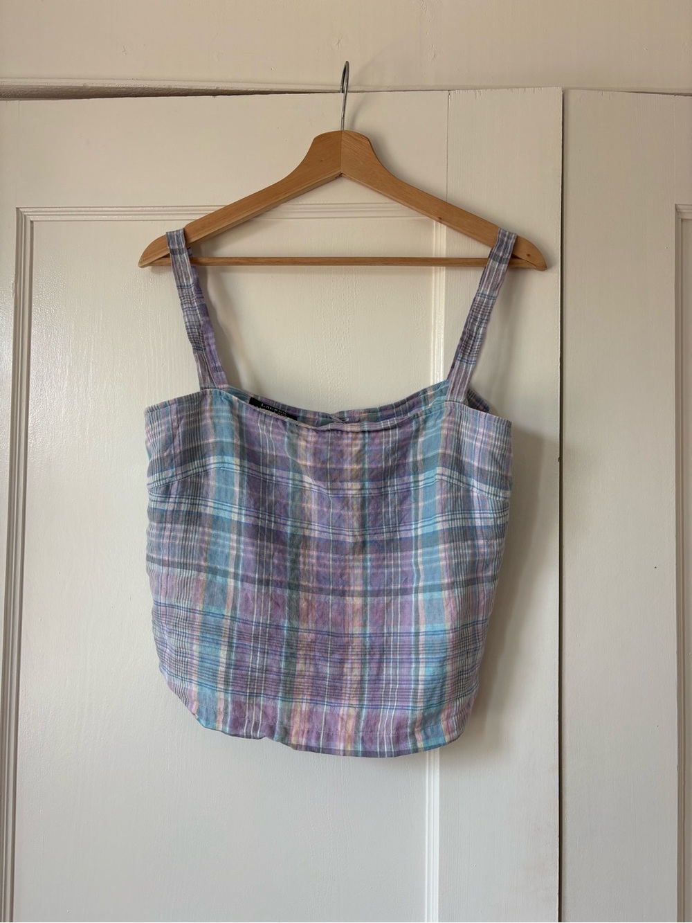 Vintage Ralph Lauren Linen Plaid Tank - Small